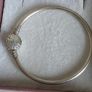 Pandora moments bangle sparkly snowflake claps in good condition small size Image 6