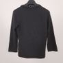 LK Bennett Blue Navy Grey Beaded Embellished Scoop Neck Long Sleeve Knit Top Size M Image 2