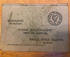Irish Ration Book from WW2 period