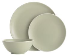 Brand new Dinner set 12 piece, microwave, dishwasher and freezer safe, includes 4 dinner plates, side plates and bowls