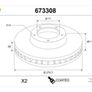Valeo 673308 Brake Disc Image 2