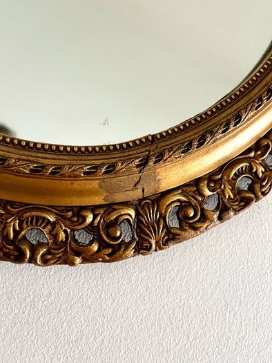 Gold vintage ornate wall mirror