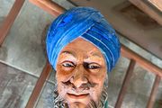 Bossons Head SIKH Chalkware Wall Hanging Vintage 1966 Made In England