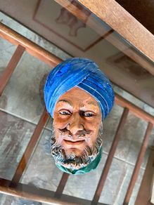 Bossons Head SIKH Chalkware Wall Hanging Vintage 1966 Made In England