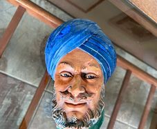 Bossons Head SIKH Chalkware Wall Hanging Vintage 1966 Made In England