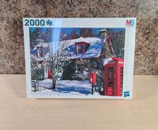 MB 2000 piece jigsaw christmas scene snow 2009