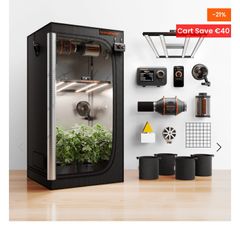 Remote controlled full indoor growing kit with DWC & GSS system