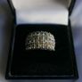 Vintage Sterling Silver 925 Lab Created Ice White Cubic Zirconia Cluster Ring size P - 4,95g Image 4