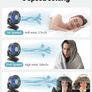 NEW SALE | Portable Clip on Fan Battery Operated, Small Powerful USB Desk Fan, 3 Speed Quiet Rechargeable Mini Table Fan, 360 Degree Rotate Personal Cooling Fan for Home Office Stroller Camping Black Blue Image 3