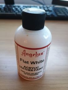 leather paint white