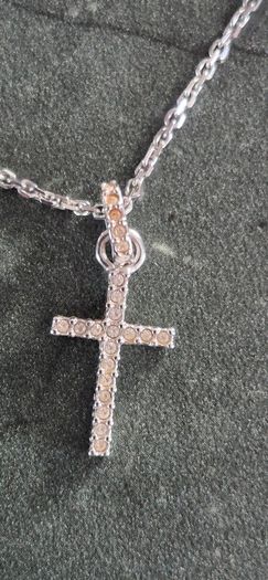 Authentic Swarovski Crystal Cross Pendant Necklace