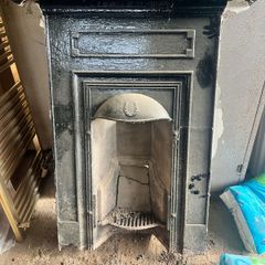 Antique Cast Iron Fireplace Fire Grate Vintage Period Piece