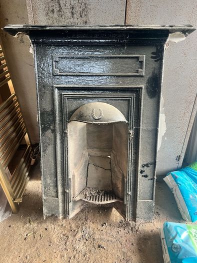 Antique Cast Iron Fireplace Fire Grate Vintage Period Piece