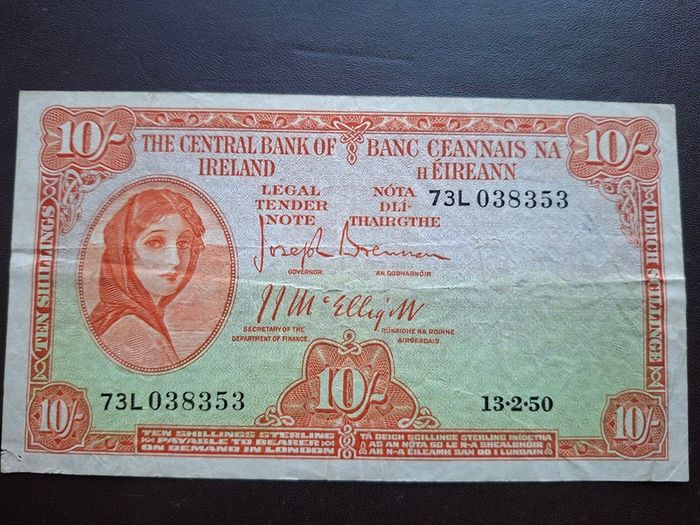 Lady Lavery 10 shillings (1950)