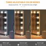 Hollywood Vanity Mirror with Lights, 60 x53cm Large Lighted Makeup Mirror with 14 Dimmable Bulbs, 3 Color Modes, Touch Screen Control, Adapter Plug, Desk Top or Wall Mounted Mirror For Bedroom Image 3