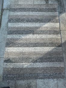 rug Katherine Carnaby carpet woven stripe pattern beige grey new