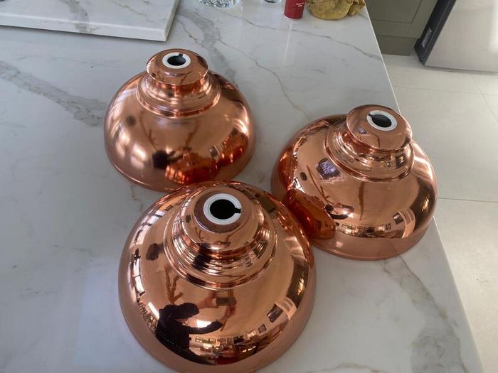 3 Bronze pendant light shades