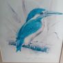 A pair of vintage kingfisher paintings Image 4
