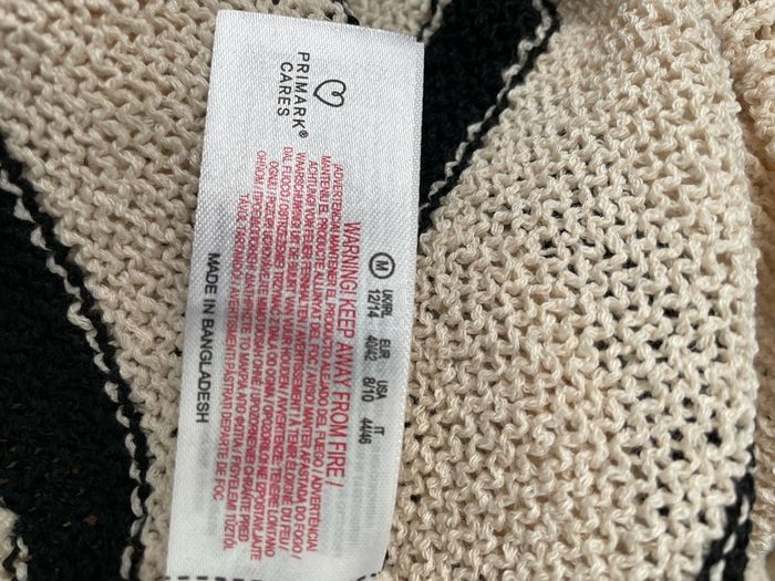 Primark Striped jumper size 12 to 14 new