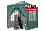 2x2m Popup Gazebo Marquee Party Tent Pavilion Green with 4 Sides