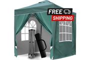 2x2m Popup Gazebo Marquee Party Tent Pavilion Green with 4 Sides