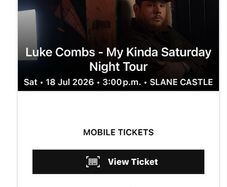 2 Luke combs tickets