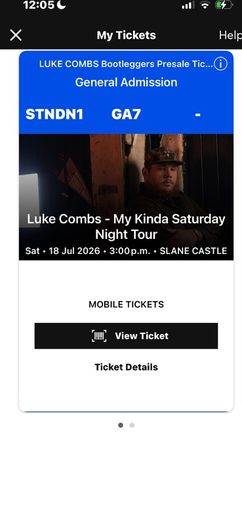 2 Luke combs tickets