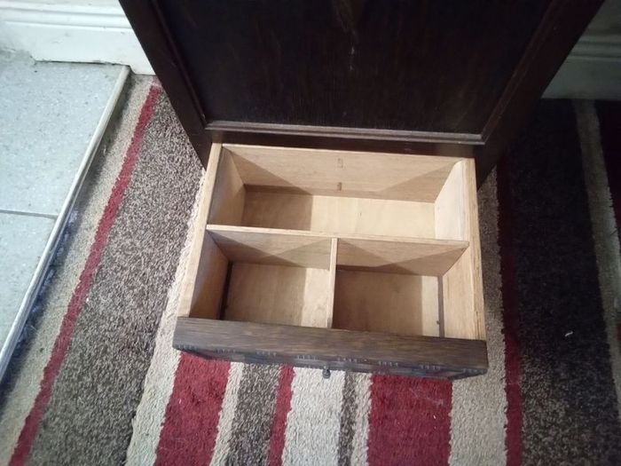 Antique oak sewing cabinet 1920s