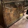 Vintage Brass Fireplace Companion Set & Coal Box Image 4
