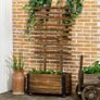 Raised Bed with Trellis, 4 Wheels, Treated Pine Wood, 65 cm x 31 cm x 147 cm, Black + Brown Image 4