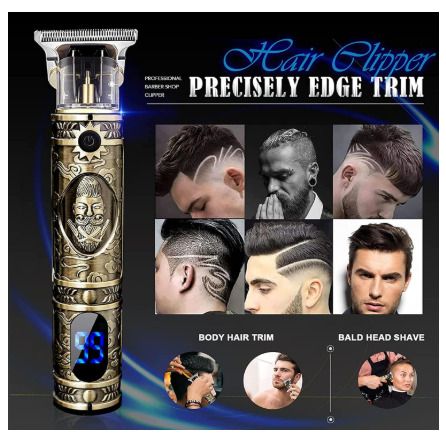 Hair Clippers Beard Trimmer for Men, Professional Cordless Hair Trimmer T-Bladeds Outliner Grooming Baldheaded Shaver with 1500mAh Battery and 180 Mins Working Time