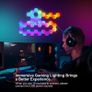 Hexagon LED Lights 8 Pack Hex Wall Light RGB Gaming Panels Hexagonal Smart Lighting Panel Sync to Music for Room Bar Gaming Setup Bedroom Image 7