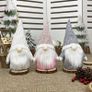 3pcs Christmas Plush Gnomes Swedish Tomte Santa Elf Ornaments For Home Holiday Christmas Decorations Gifts (Grey+Pink+White) Image 3