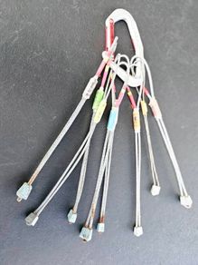 1990s Vintage Climbing Gear Nut set on Wire