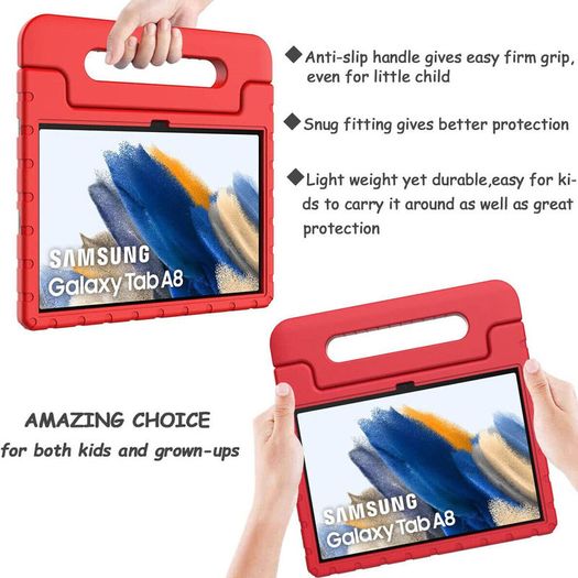 For Samsung Galaxy Tab A8 10.5 2021 Case Kids Shockproof Tablet Smart Cover EVA New Red - FHT14SMTK1