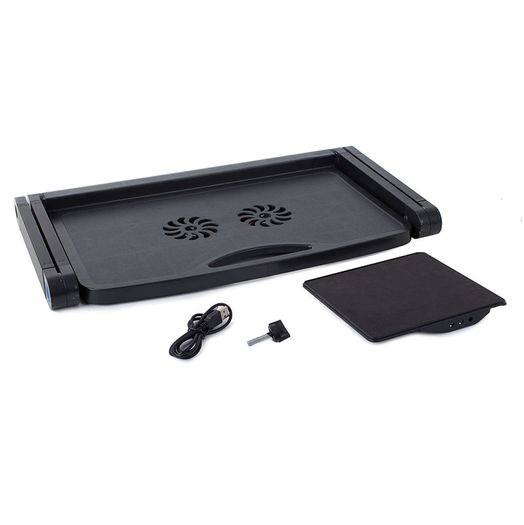 New Universal Fan Laptop Portable Office Desk Table Adjustable Folding #1236