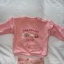 Fred & Flo Baby Girl Pink Breakfast Club 2-Piece Set - 3-6 months Image 3
