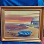 Can post! Vintage Framed Coastal Sunset Print ("A. Peters") Image 8