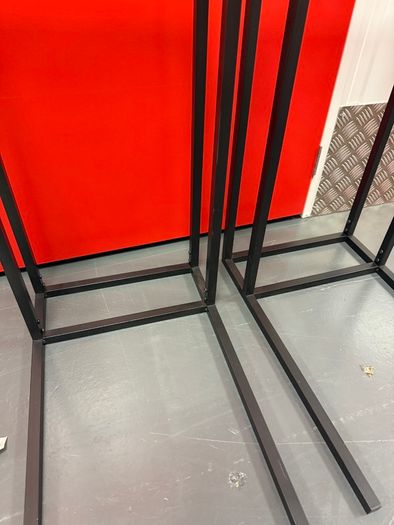 Stand, black/glass, 35x65 cm