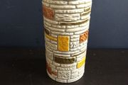 Fabulous Vintage Retro Kitsch Sylvac Cylindrical Vase from the "Brickwork" Range Produced in the 60's and 70s, Shape Number 3812