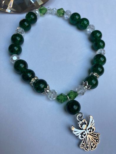 Handmade Glass & Crystal Archangel Raphael Bracelet