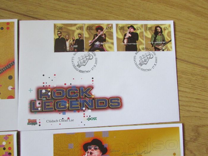 Irish Rock Music Legends Stamp First Day Covers.Set Of Five.