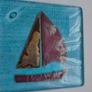 Fused glass coaster/ornament. Home decor, Gift. Coloured glass Image 3