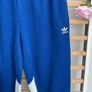 Size 12 retro style adidas bottoms royal blue & white Image 6