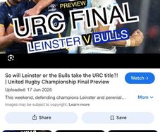 URC Rugby Final 2026 Leinster V Bulls