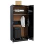 Wardrobe High Gloss Black 90x52x200 cm Chipboard Image 4