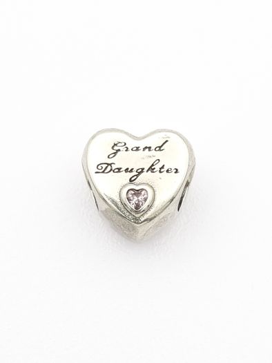 Vintage Signed Pandora 925 Sterling Silver Grand Daughter Charm