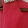 Plus size wedding  guest  dress in coral . Image 3