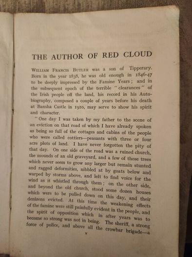 Red Cloud. A Tale Of The Great Prairie. By Sir William F. Butler G.c.b. 1920s Paperback In Fair Condition. See Photos For Condition.