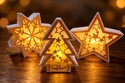 Christmas Tea Light Lanterns, Tree, Star or Snowflake 3D